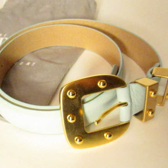 Worth Accessories - Worth Collection Blue Suede Belt 30-33 M Worth Accessories - Worth Collection Blue Suede Belt 30-33 M